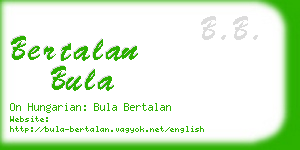 bertalan bula business card
